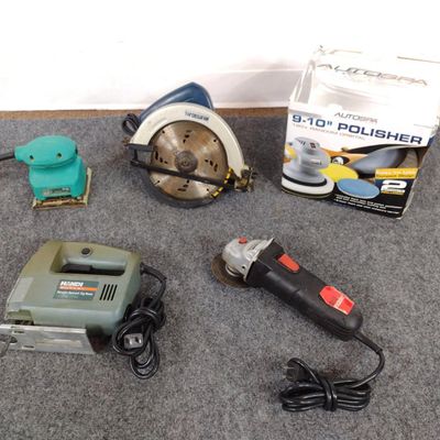 Sale Photo Thumbnail #445: 5 Corded Power Tools Incl. Handi Works & AutoSpa