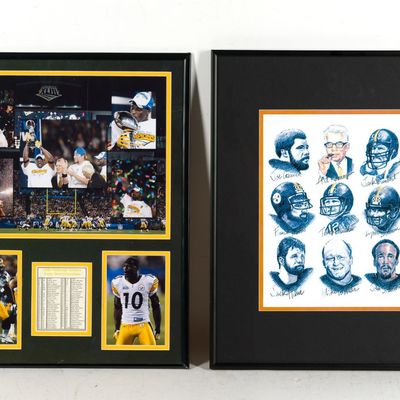 Sale Photo Thumbnail #475: 2 Pittsburgh Steelers Framed Pieces