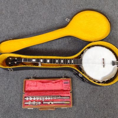 Sale Photo Thumbnail #59: Weather King 5-String Banjo & Vintage Artley Concert Flute