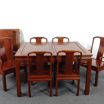 Sale Photo Thumbnail #190: Chinese Rosewood Dining Table Set