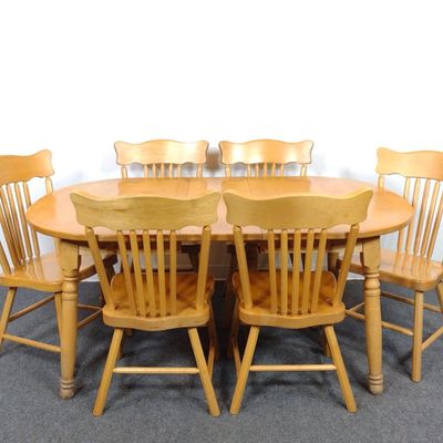 Sale Photo Thumbnail #305: George's Wood Crafters Inc Dining Table Set
