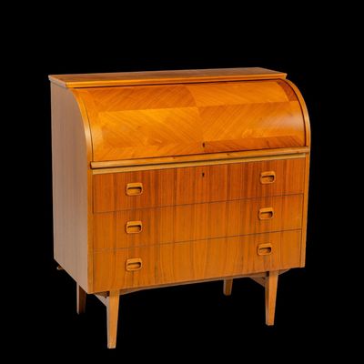 Sale Photo Thumbnail #326: Mid-Century Swedish Modern Rolltop Secretary Desk