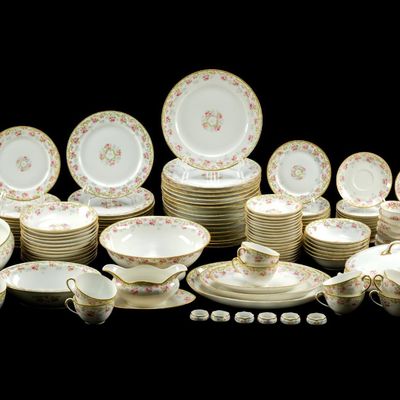 Sale Photo Thumbnail #4: Limoges Porcelain Dinner Service