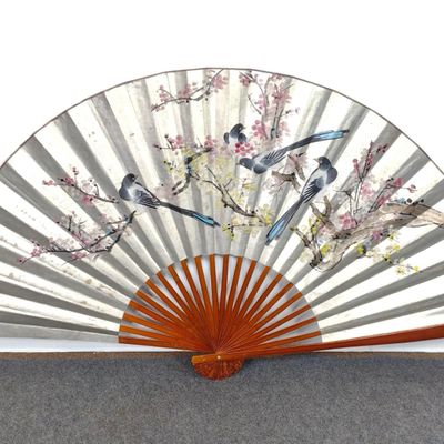 Sale Photo Thumbnail #218: Large Chinese Export Hand-Painted Wall Fan
