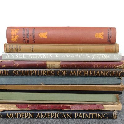 Sale Photo Thumbnail #262: 7 Books on Art & 5 Vintage Fine Art Print Portfolios