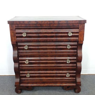 Sale Photo Thumbnail #375: Empire Chest Bureau with Glass Drawer Pulls