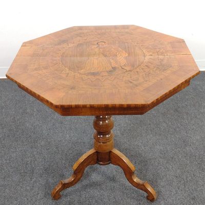Sale Photo Thumbnail #504: 19th C Italian Sorrento Marquetry Occasional Table