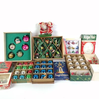 Sale Photo Thumbnail #240: 12 Boxes Of Vintage Christmas Ornaments Incl. Kurt Adler Inc. & Shiny Brite