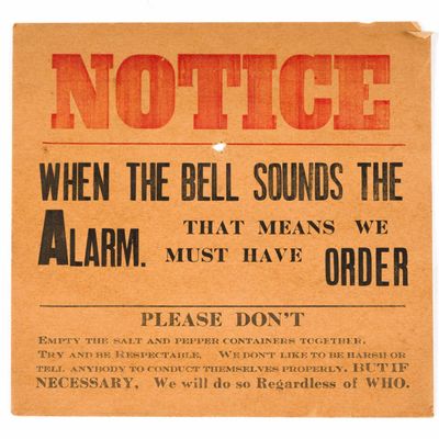 Sale Photo Thumbnail #98: (Depression Era) Antique Notice Sign