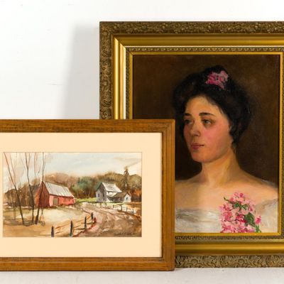 Sale Photo Thumbnail #179: 2 Paintings Incl. Patterson Watercolor