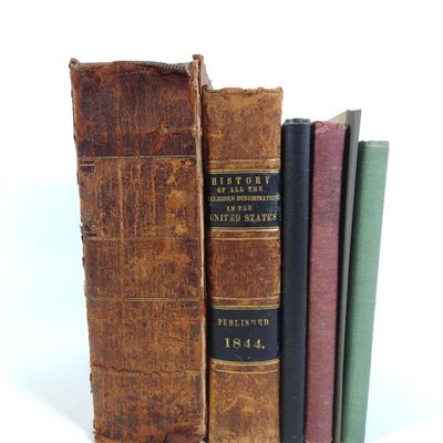 Sale Photo Thumbnail #256: 2 Antique Books on Religion & 3 Antique Hymnals