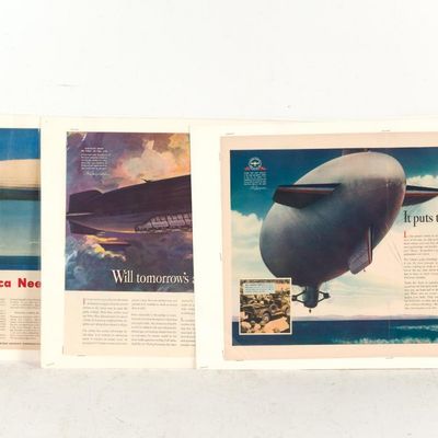Sale Photo Thumbnail #207: 3 Goodyear Aircraft Advertisements