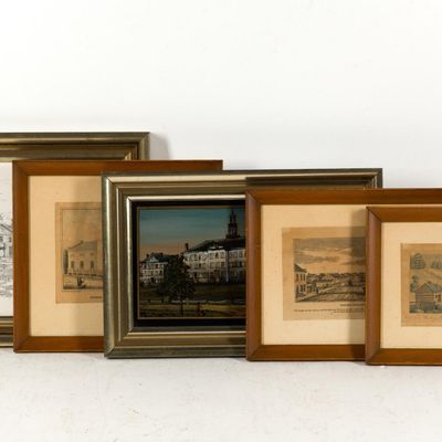 Sale Photo Thumbnail #321: 5 Framed Historic Architectural Prints and Landscapes