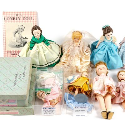 Sale Photo Thumbnail #111: 8 Madame Alexander Dolls Incl. Edith The Loney Doll with Book