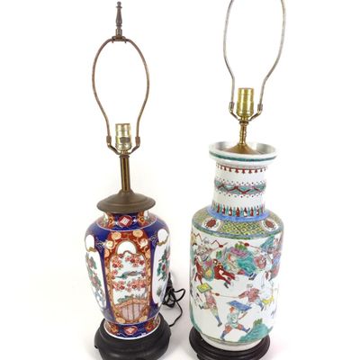 Sale Photo Thumbnail #62: Imari & Famille Rose Table Lamps