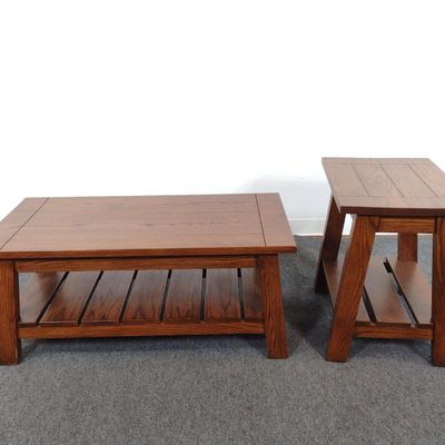 Sale Photo Thumbnail #309: Keystone Furniture Mission Style Coffee and End Tables