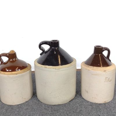 Sale Photo Thumbnail #484: 3 Stoneware Jugs