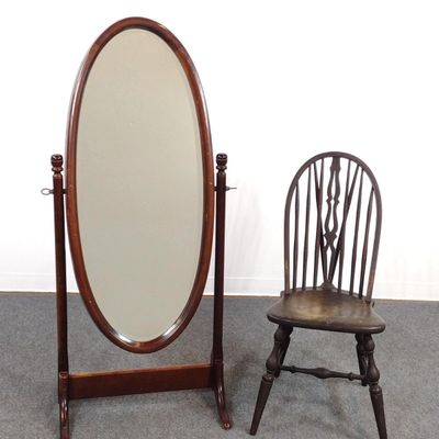 Sale Photo Thumbnail #185: Cheval Dressing Mirror and Windsor Style Side Chair
