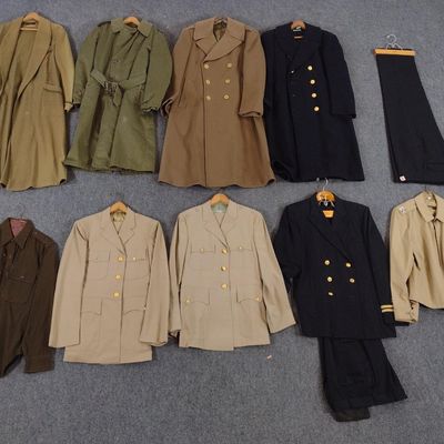 Sale Photo Thumbnail #499: Military Uniforms & Overcoats Incl. Military Bathrobe