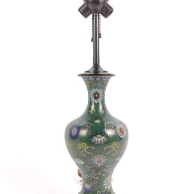 Sale Photo Thumbnail #71: Vintage Cloisonne Enamel Table Lamp