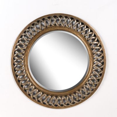 Sale Photo Thumbnail #318: Large Round Mirror with Lattice Frame