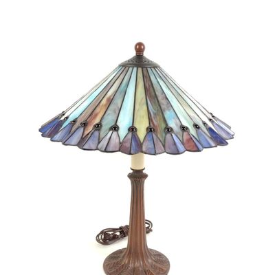 Sale Photo Thumbnail #61: Tiffany Style Peacock Table Lamp
