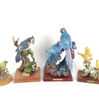 Sale Photo Thumbnail #68: 4 Porcelain Bird Statues Incl. De Capoli & Jonathon Byron