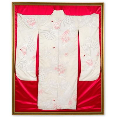 Sale Photo Thumbnail #312: Japanese Silk Bridal Kimono in Display