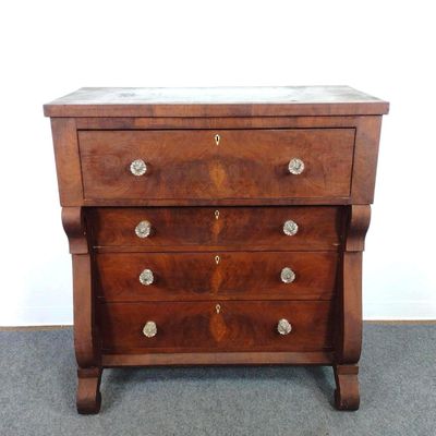 Sale Photo Thumbnail #359: Empire Chest Bureau with Glass Drawer Pulls