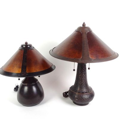 Sale Photo Thumbnail #137: Meyda Lighting 22210 Van Erp Table Lamp & Dirk Van Erp Mission-Style Table Lamp