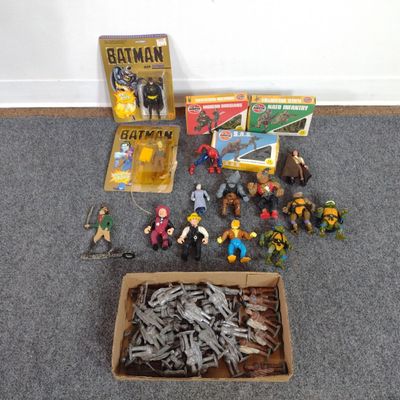 Sale Photo Thumbnail #404: Vintage Action Figures & Lead Soldiers Incl. Batman & Ninja Turtles
