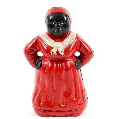 Sale Photo Thumbnail #395: Vintage Cast Iron Black Americana "Mammy" Bank