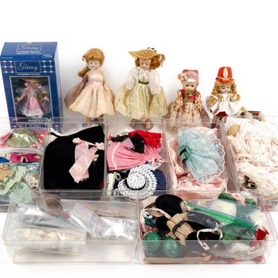 Sale Photo Thumbnail #89: 5 "Ginny" & "Jill" Vogue Dolls & Doll Clothes