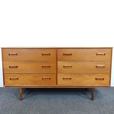 Sale Photo Thumbnail #328: Mid-Century Modern Six-Drawer Lowboy Dresser