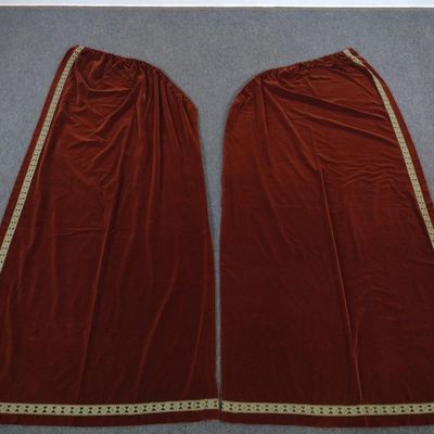 Sale Photo Thumbnail #347: 2 Vintage Velvet Blackout Curtains