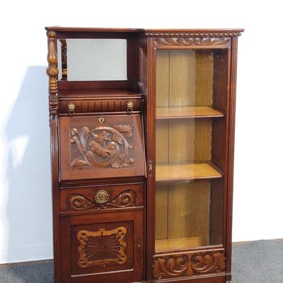 Sale Photo Thumbnail #248: Side By Side Secretary Desk Bookcase