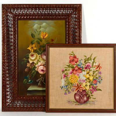 Sale Photo Thumbnail #122: 2 Floral Art Pieces