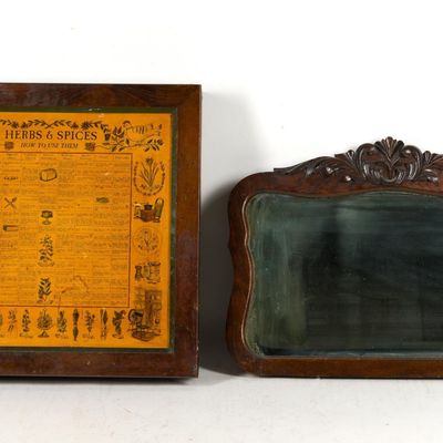 Sale Photo Thumbnail #174: Spice Rack Chart & Antique Dresser Mirror