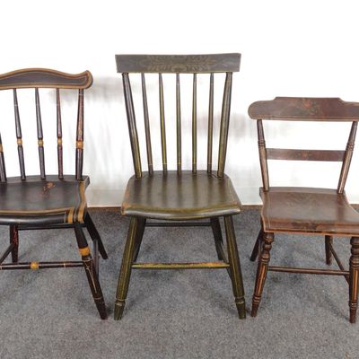 Sale Photo Thumbnail #380: 3 Painted Chairs