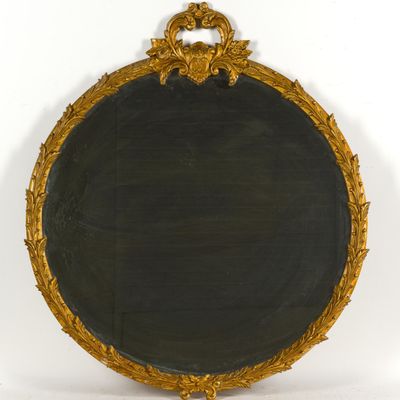 Sale Photo Thumbnail #316: Round Gilt Frame Mirror