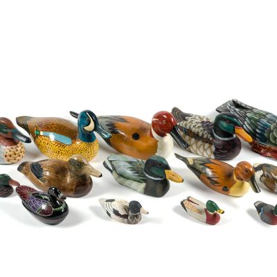 Sale Photo Thumbnail #141: 14 Wooden Duck Decoys
