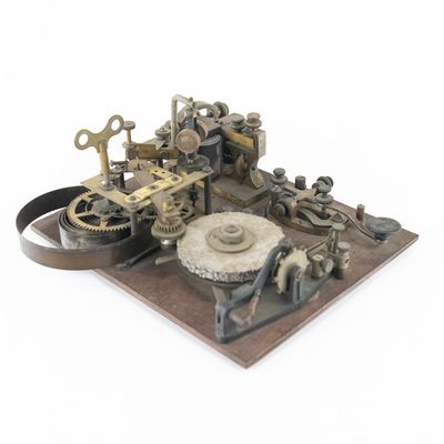 Sale Photo Thumbnail #310: San Fran Calif Marked Brass Telegraph Key Register