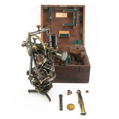Sale Photo Thumbnail #29: W.F. Stanley Antique Brass Theodolite