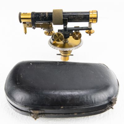 Sale Photo Thumbnail #80: Antique Brass Topographic Leveling Survey Device