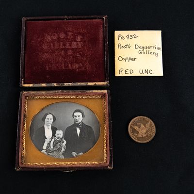Sale Photo Thumbnail #170: 1/6 Plate Root Daguerreotype W Token