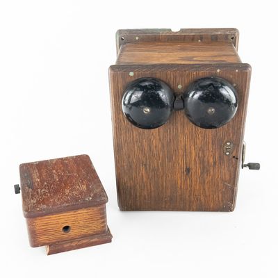 Sale Photo Thumbnail #323: Western Electric Wooden Tel Ringer Boxes (2)