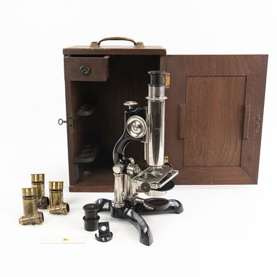 Sale Photo Thumbnail #150: Bausch & Lomb Microscope & Case