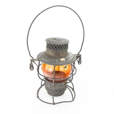 Sale Photo Thumbnail #354: Adlake Reliable Railroad Amber Glass Lantern