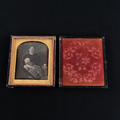 Sale Photo Thumbnail #187: Mother Child Post Mortem Daguerreotype
