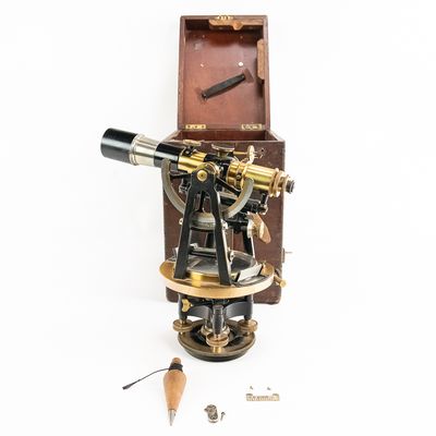 Sale Photo Thumbnail #7: Antique Saegmuller Brass Mining Transit